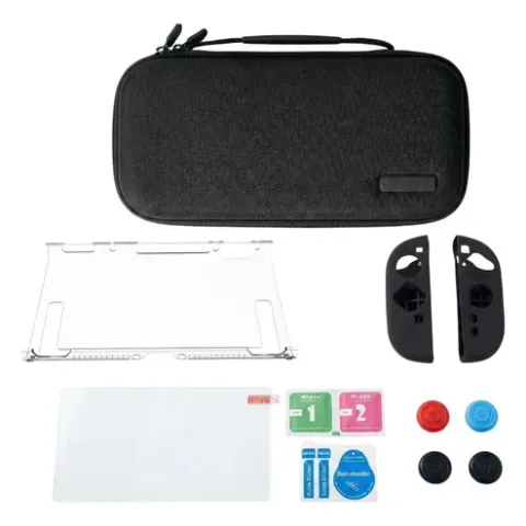 Set Switch 2 Estuche Mica Fundas Grips Carcasa (9 en 1)