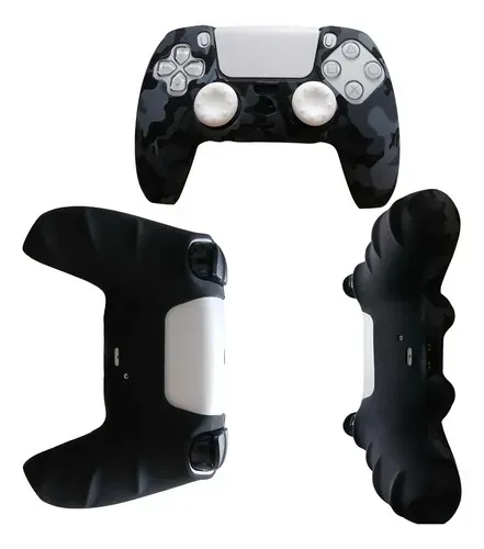 Kit Funda Control PS5 Silicona + 4 Grips Análogos