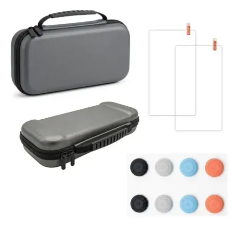 Kit Estuche EVA Lámina Vidrio Grips Switch 2