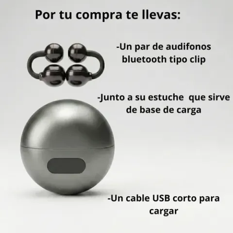 Foto 2 de Audifonos Bluetooth Inalambricos Open Ear Clip On Tws Negro
