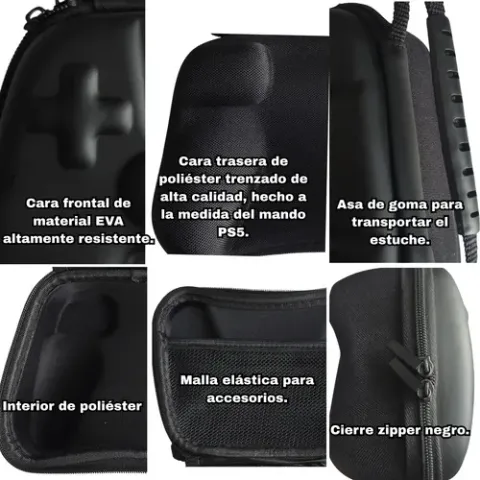 Foto 3 de Estuche Rígido Control PS5 Goma Anti Golpes