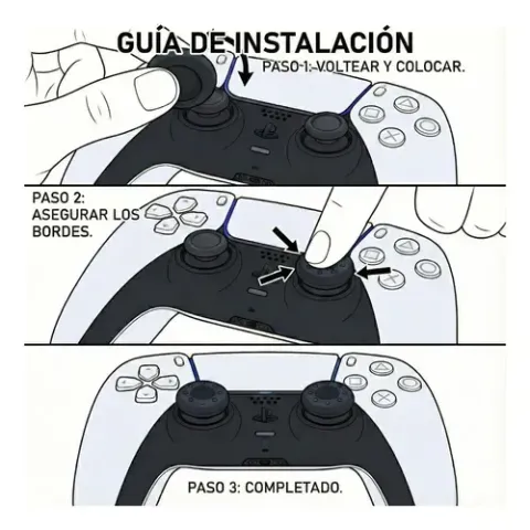 Foto 6 de Pack 4 Grips Goma Joystick PS5 / PS4 / Xbox (Negro)