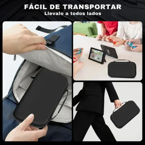 Foto 7 de Kit 5en1 Switch 2 Estuche Grip Case Vidrio (Azul y Rojo)